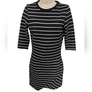 Mango Striped Bodycon Dress Sz XS